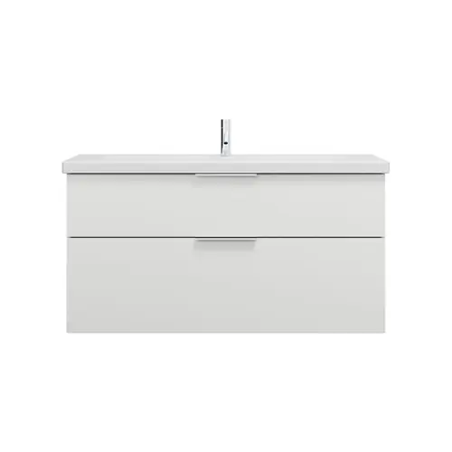 burgbad Eqio lavabo en céramique avec meuble sous-lavabo, largeur 1230mm