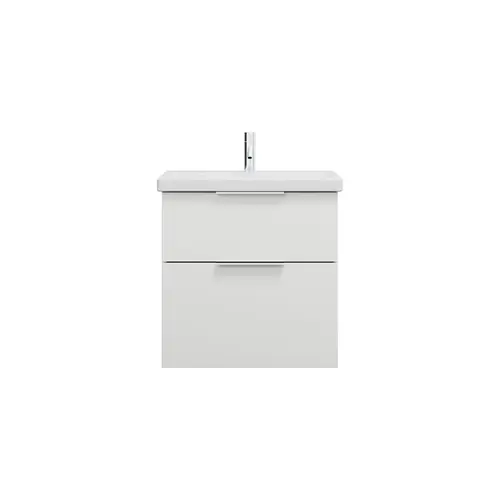 burgbad Eqio lavabo en céramique avec meuble sous-lavabo, largeur 630mm