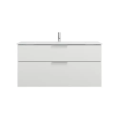burgbad Eqio lavabo en verre avec meuble sous-lavabo, largeur 1220mm