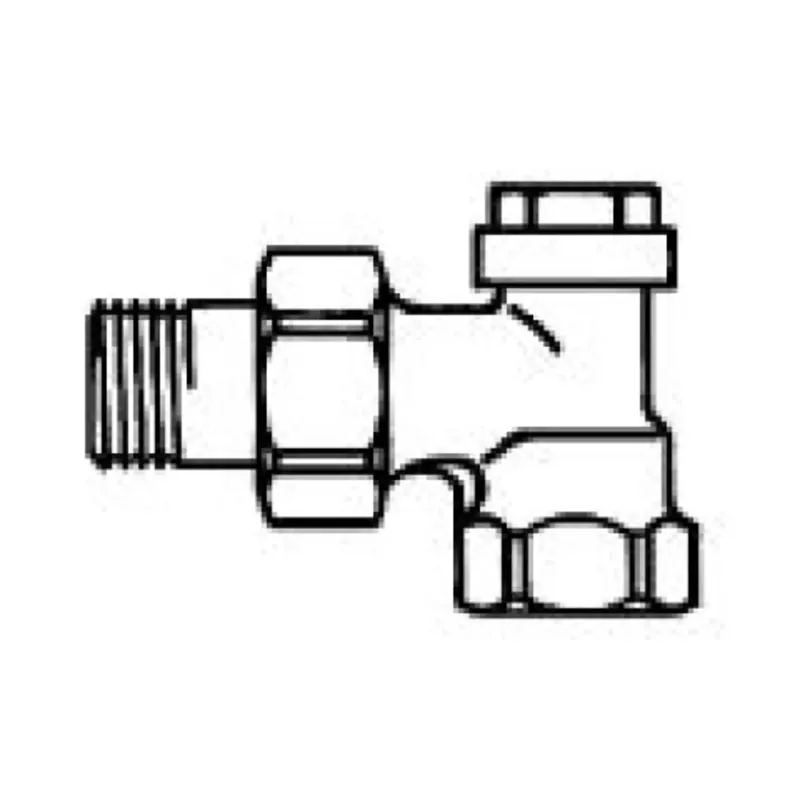 Honeywell Raccordement vissé pour radiateur Verafix 1/2 coin nickelé avec bonde
