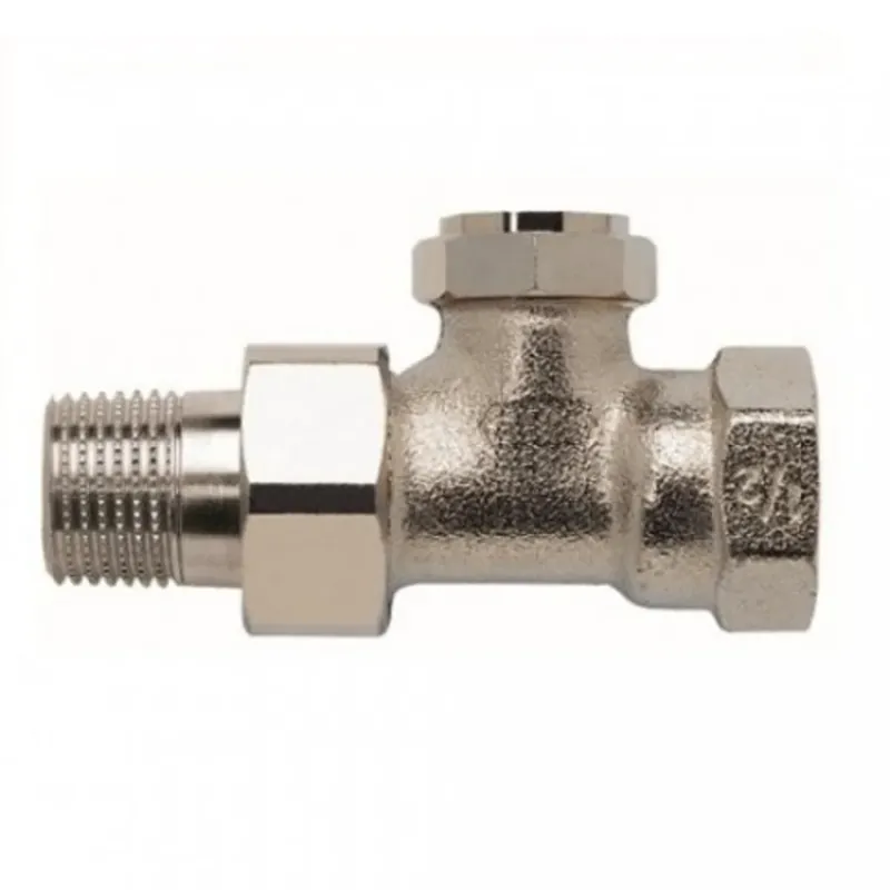 Honeywell Raccordement vissé pour radiateur Verafix 1/2 passage nickelé avec vidange