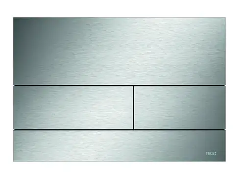 Plaque de poussée TECE WC TECEsquare II métal pour la technologie à double chasse d‘eau