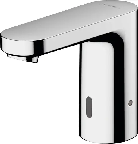 hansgrohe Vernis Blend Mitigeur électronique de lavabo avec préréglage de la température Fonctionnement sur pile Chrome, saillie 112 mm