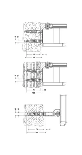 KEUCO PLAN Care Set de fixation 2, 2xvis à bois à tête fraisée