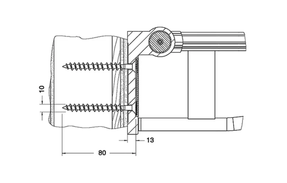 KEUCO PLAN Care Set de fixation 5, 2xvis à bois à tête fraisée