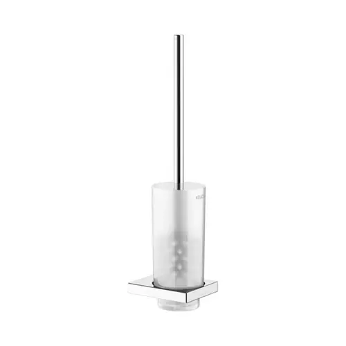 KEUCO EDITION 11 Ensemble brosse de toilette, verre cristal véritable mat