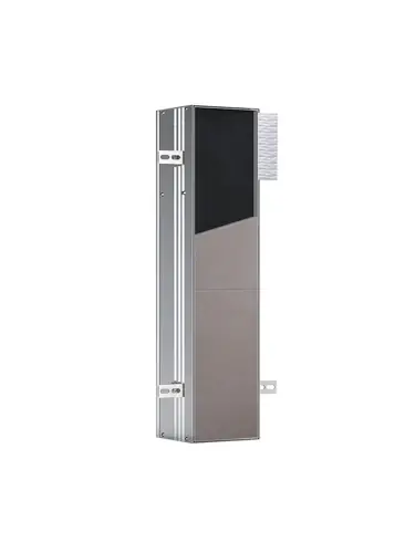 emco asis module plus, module WC - encastré, H 658mm, avec compartiment pour papier WC et brosse WC intégrée, butée de porte à gauche, retrait du papier latéral