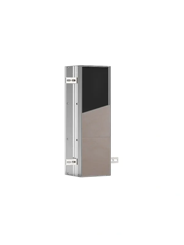 emco asis module plus, module WC - modèle encastré, avec brosse de toilette intégrée, charnière de porte gauche/droite interchangeable