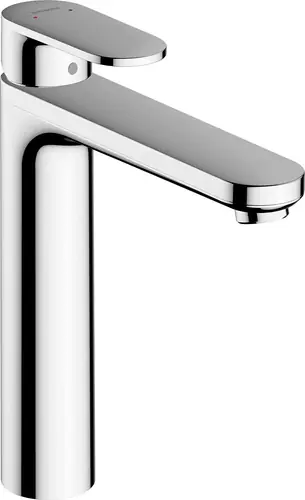hansgrohe Vernis Blend Mitigeur monocommandé pour lavabo 190 avec alimentation en eau isolée et vidage à tirette chrome, saillie 169 mm
