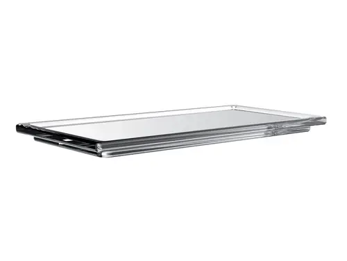 ETAGÈRE rectangulaire en verre de liaison emco pour garde-corps, verre cristal clair, longue