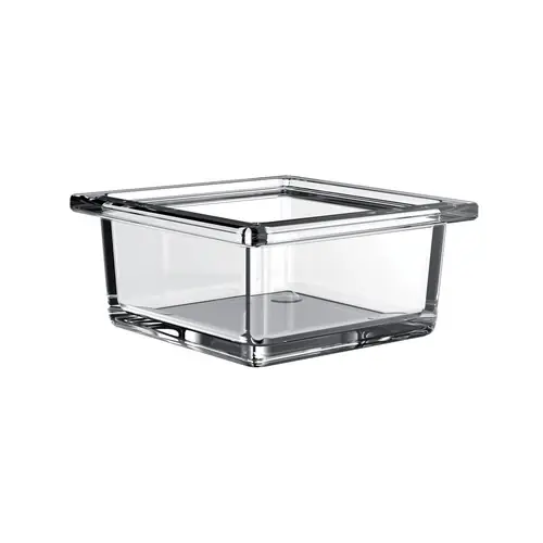 emco liaison Cuvette carrée en verre pour garde-corps, verre cristal clair, plat
