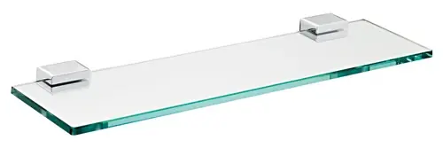 emco system2 tablette, verre cristal clair, 500x100mm, chrome