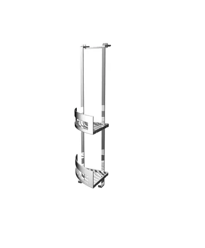 emco system2 porte-tees, 2 paniers d‘angle profonds, chromé