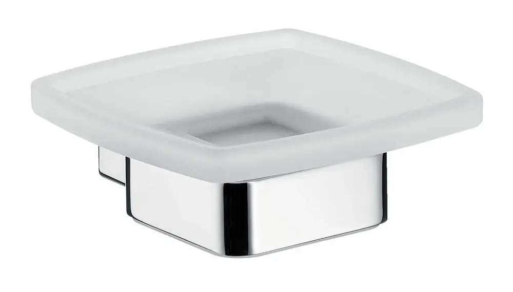 emco loft Porte-savon, modèle mural, verre cristal satiné