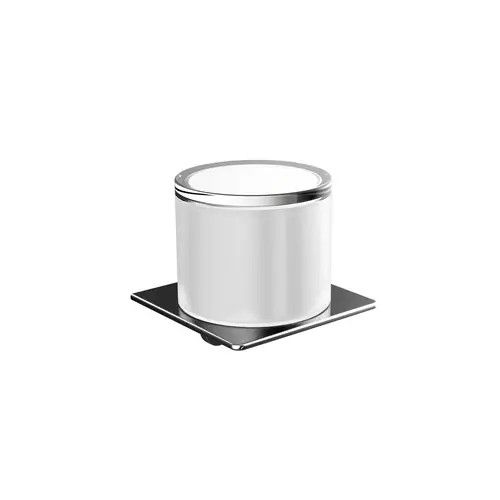 Distributeur de savon liquide emco art, gobelet en verre cristal, capacité env. 155 ml, chromé