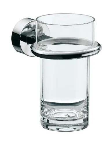 emco roundo 2 Porte-verre, verre cristal clair, chromé