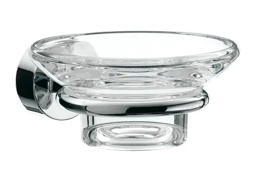emco roundo 2 Porte-savon, verre cristal clair, chromé