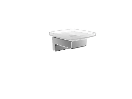 emco cue porte-savon chromé avec verre cristal