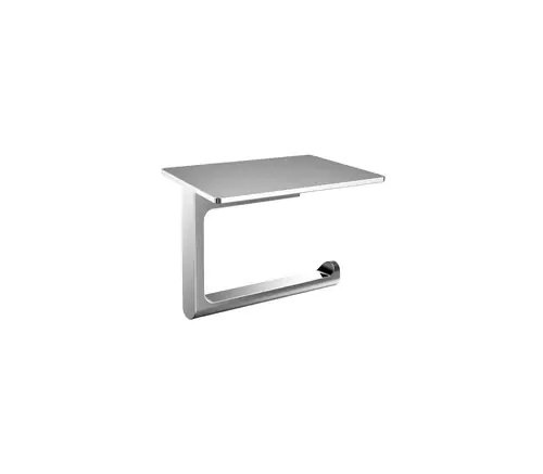 emco flow porte-papier avec tablette universelle, chromé