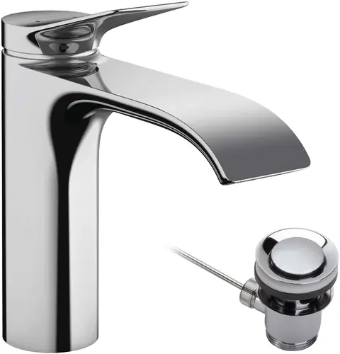 hansgrohe Vivenis robinetterie de lavabo monocommande 110 avec vidage à tirette, portée 146mm