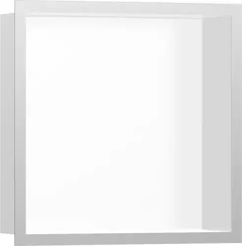hansgrohe XtraStoris Individual Niche murale blanc mat avec cadre design 300x300x100 mm