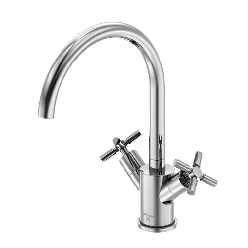 Steinberg Série 250 Mitigeur de lavabo, pivotant, double poignée, avec vidage, saillie 155mm