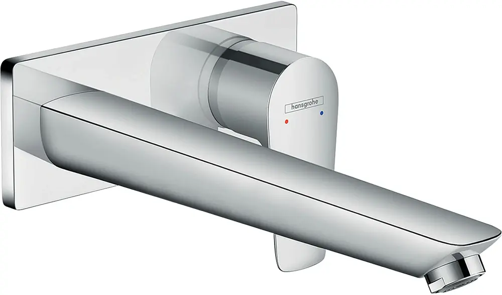 hansgrohe Talis E mitigeur monocommande de lavabo encastré, montage mural, robinet à crépine déverrouillable, saillie de 225 mm