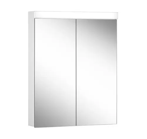 Schneider LOW basic LED Armoire de toilette avec éclairage, 2 portes 30/30cm, 595x120x747mm