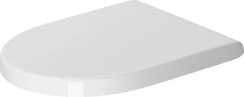 Siège de WC Duravit Starck 3 avec charnières SoftClose acier inoxydable, blanc