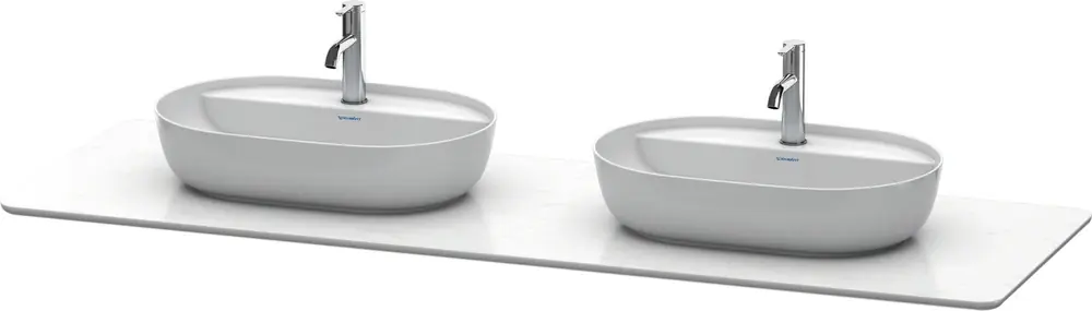 Console en pierre de quartz Duravit Luv, largeur 1783mm, adaptée au meuble sous-lavabo LU9562, LU9567
