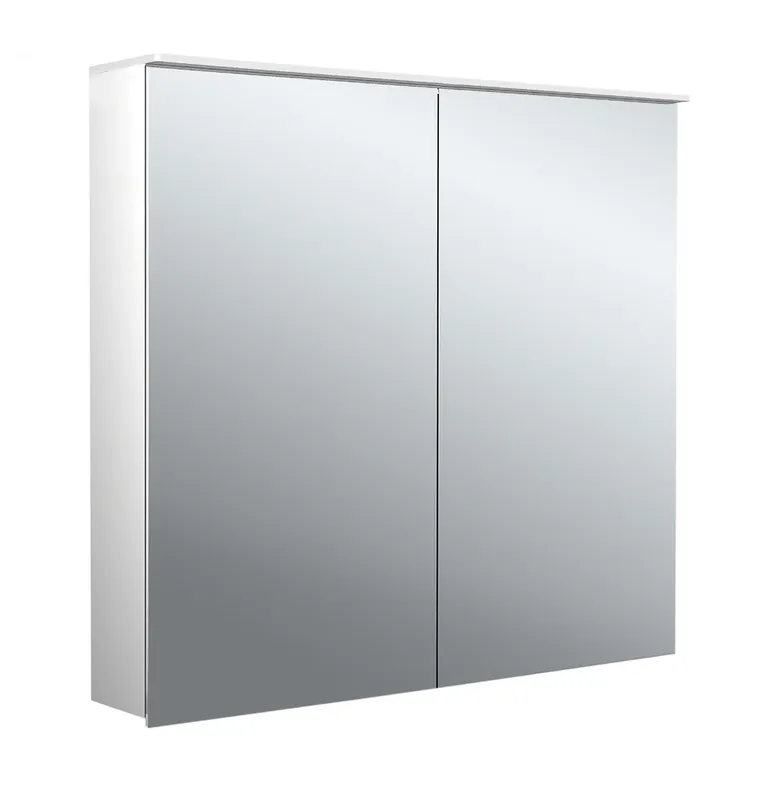 emco flat 2 Armoire de toilette avec éclairage LED avec panneau lumineux, 2 portes, 800x711x113mm