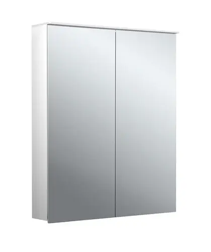 emco flat 2 Armoire de toilette avec éclairage LED avec panneau lumineux, 2 portes, 600x711x113mm