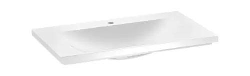 KEUCO ROYAL REFLEX lavabo à encastrer en fonte minérale, 1 trou pour robinet, avec trop-plein, 800x30x490mm, blanc