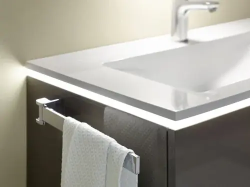 Porte-serviettes burgbad Eqio, pivotant, chrome