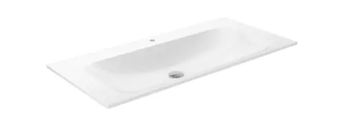 KEUCO X-LINE lavabo à encastrer en céramique, 1007x17x494mm, avec 1 trou pour robinet, blanc