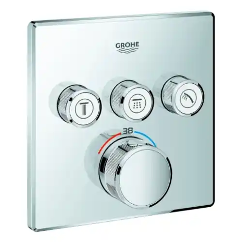 Thermostat Grohe Grohtherm SmartControl avec trois vannes d‘arrêt