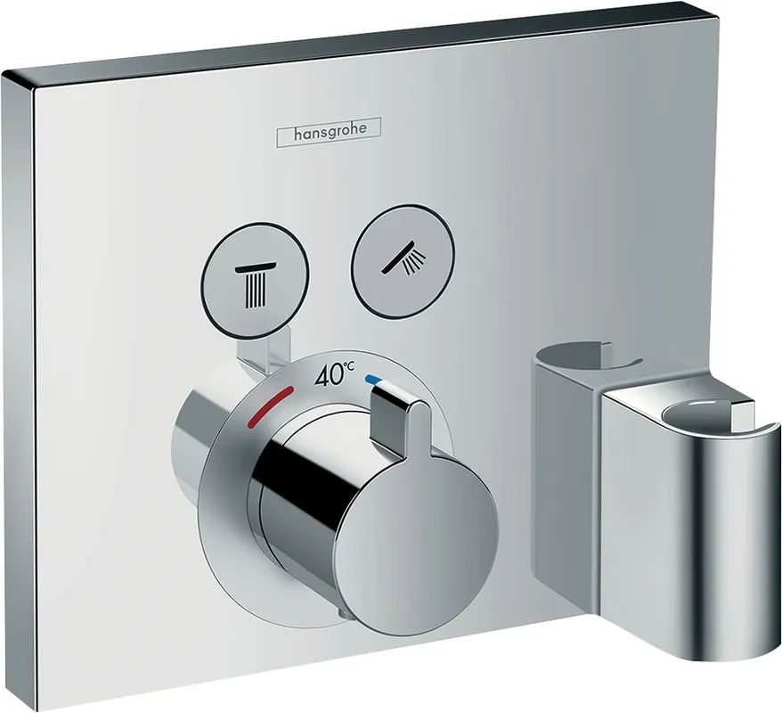 hansgrohe ShowerSelect Thermostat douche, encastré, 2 consommateurs, chromé