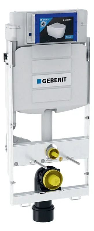 Geberit GIS, élément pour WC suspendu UP320 114 cm, avec réservoir de chasse Sigma à encastrer 12 cm, pour commande depuis devant