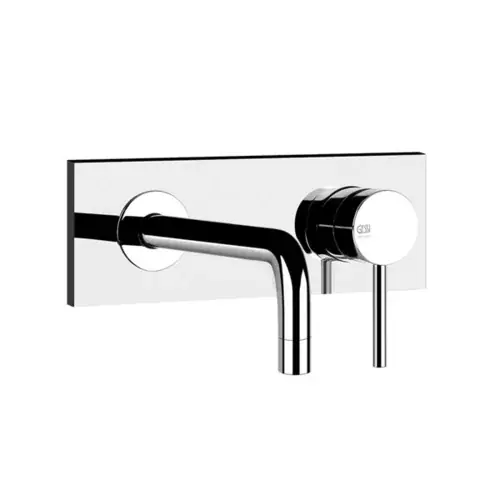 Gessi Emporio Via Tortona ensemble prêt à poser, mélangeur monocommande de lavabo, bec fixe (toujours à gauche), sans garniture découlement, 031