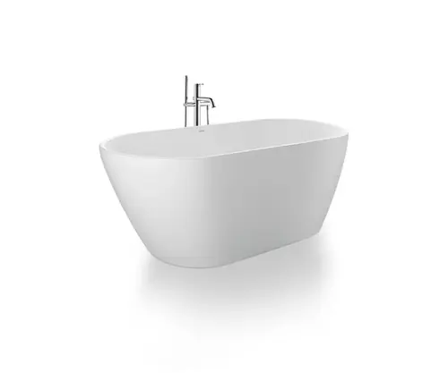 Baignoire en pose libre Duravit D-Neo, avec trop-plein, ovale, fonte minérale, 1600x750mm