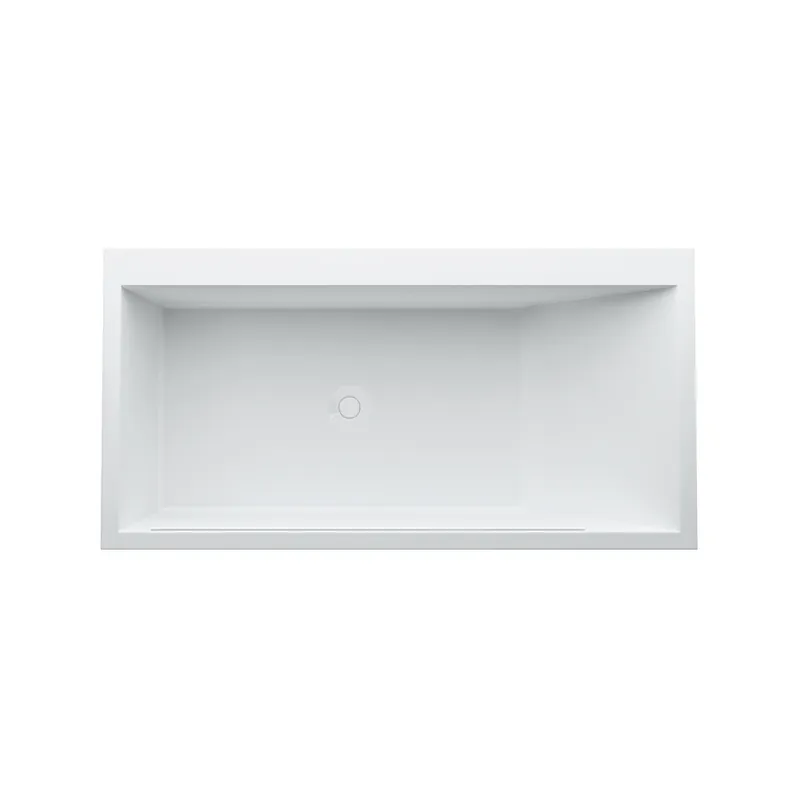 LAUFEN Kartell Baignoire en fonte minérale courante coin gauche 1700x860x590mm, avec tablier et trop-plein éclairé par LED, blanc