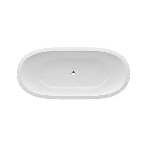 LAUFEN ILBAGNOALESSI Baignoire en fonte minérale à encastrer 1780x820x460mm, sans éclairage sous-marin, blanc