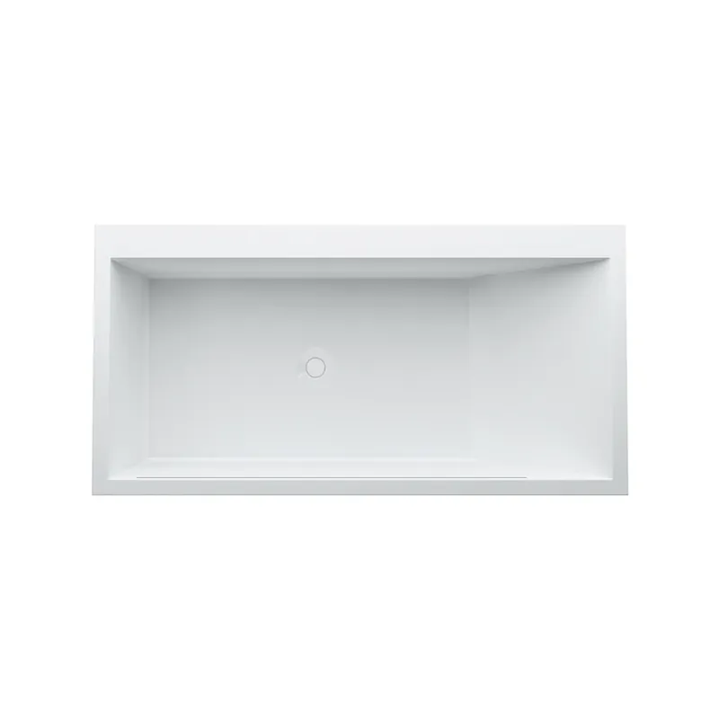 LAUFEN Kartell Baignoire en fonte minérale en pose libre 1700x860x540mm, LED éclairée, blanc
