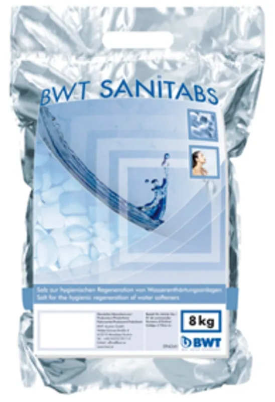 Sel régénérant BWT AQA à effet hygiénique, Sanitabs, 8kg