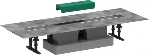 hansgrohe uBox universal kit complet, installation standard pour kit de finition de caniveau de douche 700mm