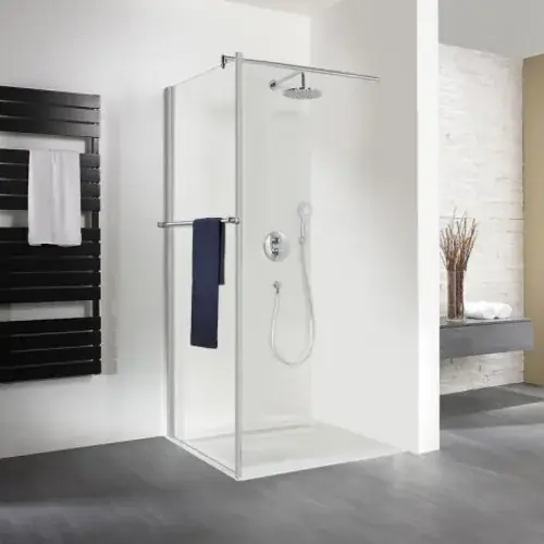 HSK Exklusiv panneau latéral pour porte battante, dimensions 75 x 200 cm, avec porte-serviettes incluse
