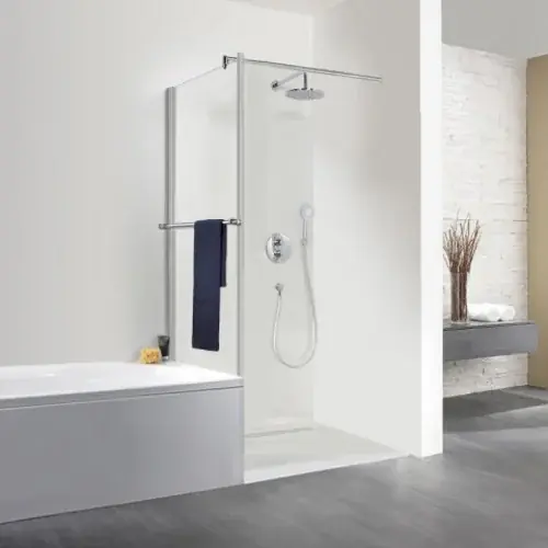 HSK Exklusiv Panneau latéral raccourci pour porte battante, dimensions 75 x 200 cm, butée droite/gauche (rotative)