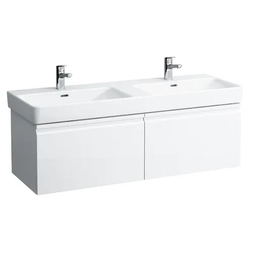 LAUFEN Pro S Meuble sous-lavabo 2 tiroirs et tiroirs intérieurs, pour lavabo H814968, 1260x450x390mm