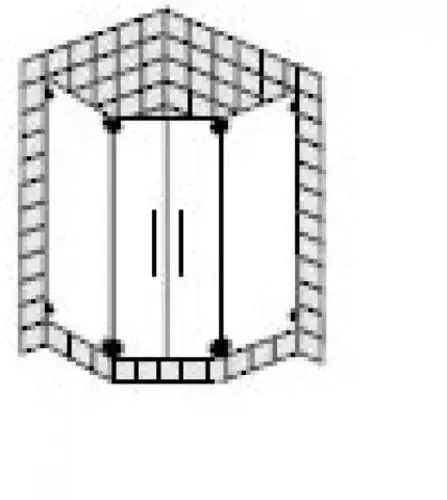 SPRINZ Achat R Plus cabine de douche pentagonale sur mesure avec portes battantes, dimensions jusqu‘à 900x900x2000mm