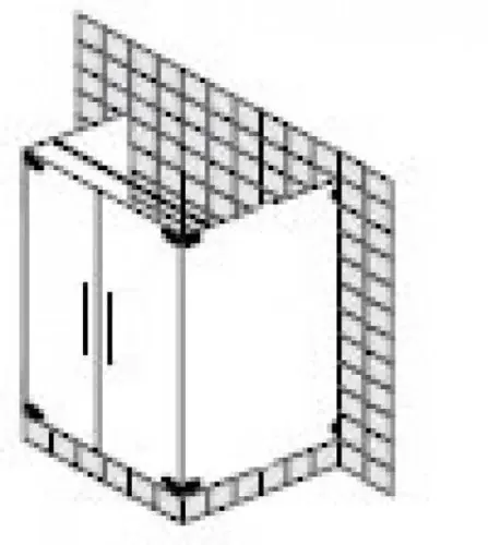 SPRINZ Achat R Plus cabine en U sur mesure avec portes battantes, dimensions jusqu‘à 1000x1000x2000mm